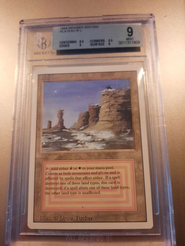 MTG Magic The Gathering Revised Plateau Mint BGS 9 graded card